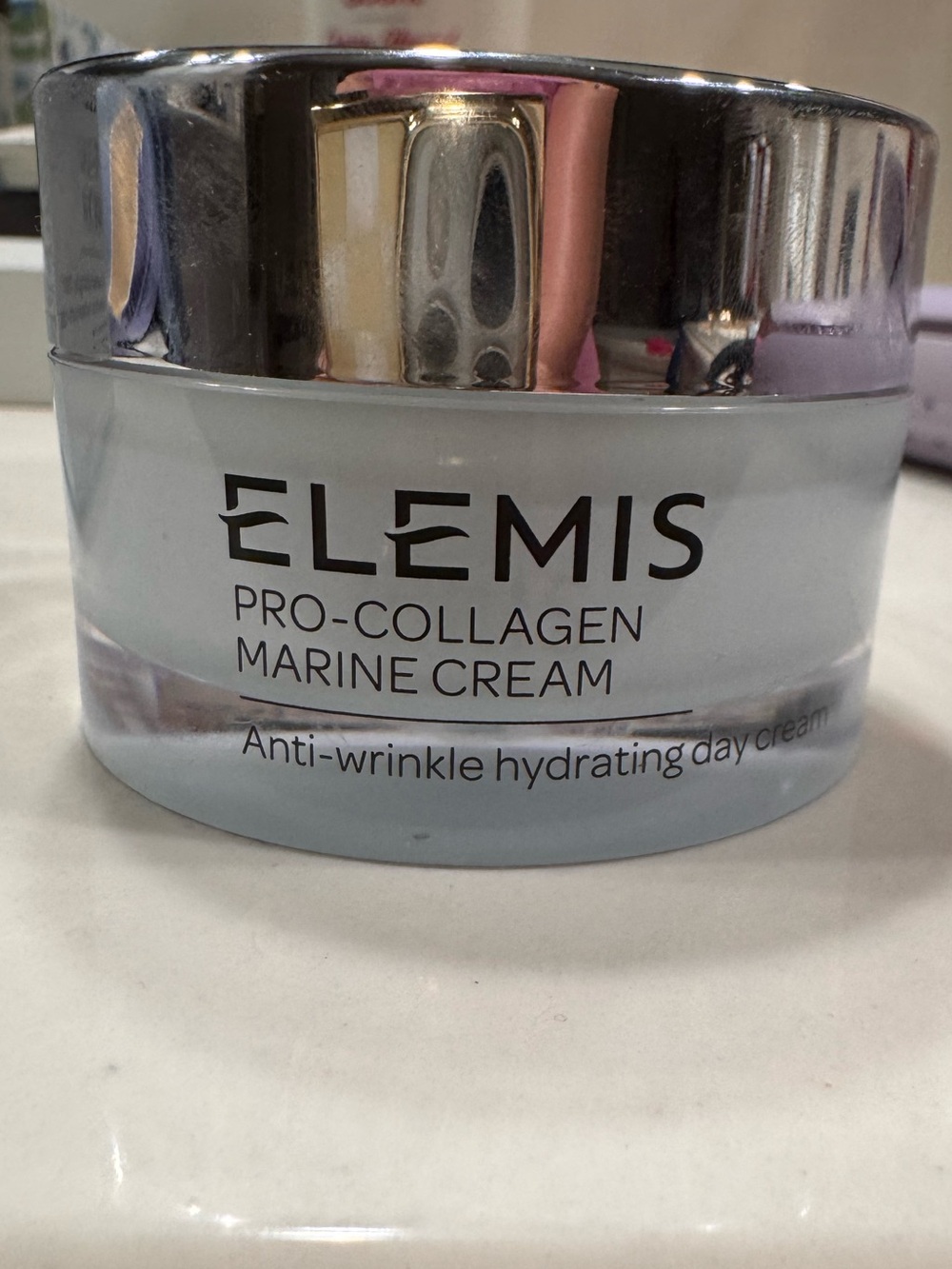 ELEMIS Pro-Collagen Marine Cream — Light Blue Jar with Silver Lid
